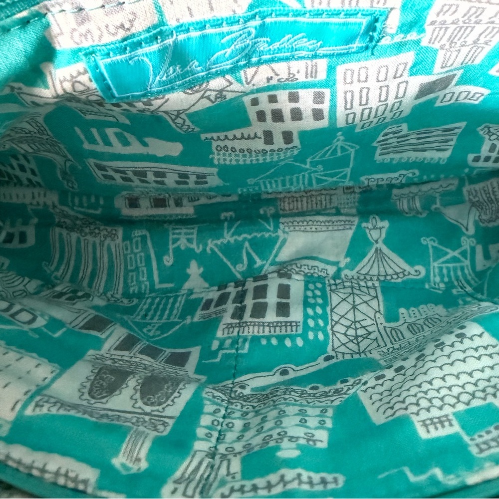 Vera Bradley Retired Cest la Vie Crossbody Bag Teal Turquoise - Picture 8 of 9